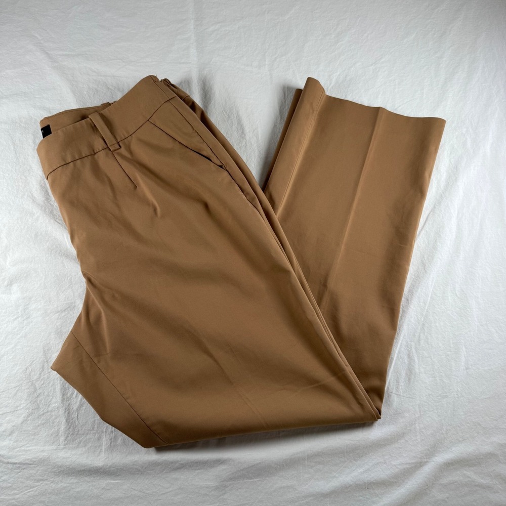 Talbots Women's Size 16W Tan Heritage Straight Leg Career Trousers Pants
